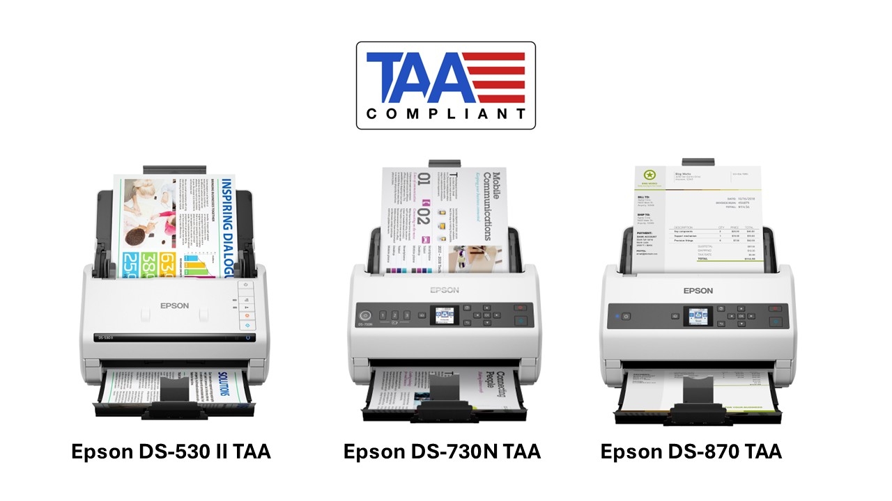 Epson Launches TAA-Compliant Desktop Document Scanners Offering